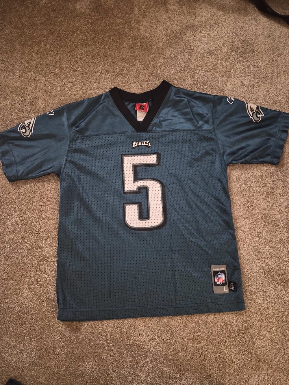 Philadelphia Eagles NFL Donovan McNabb #5 Jersey- Youth Large Reebok
